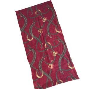 RALPH LAUREN 100% Wool OLD-MONEY EQUESTRIAN Infinity Scarf EXCELLENT CONDITION